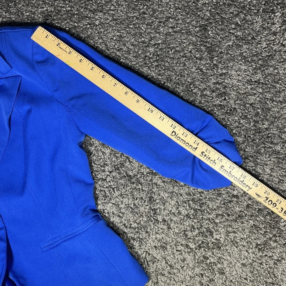 Ruched Blazer with Gold Accents, Color Royal Blue, Size‎ L